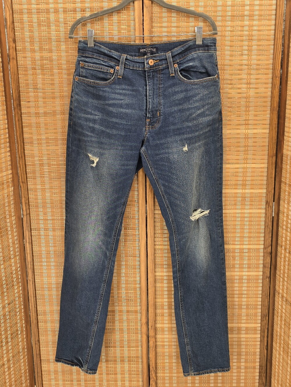☆ ​J. Crew Mercantile Flex Distressed Straight Jeans 31x32